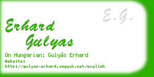 erhard gulyas business card