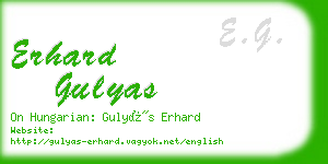 erhard gulyas business card